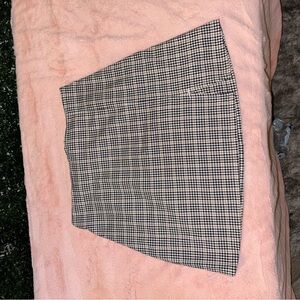 Hollister Black and White Plaid A-Line Skirt